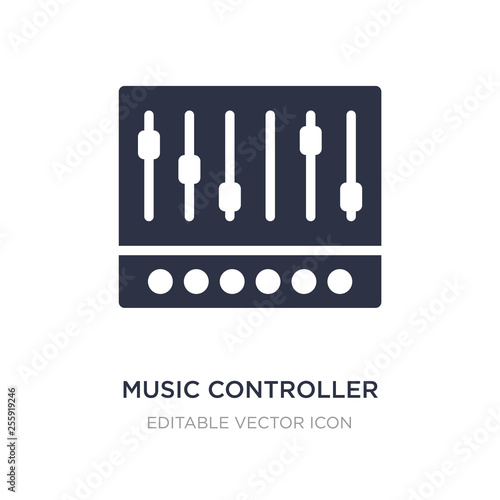 music controller icon on white background. Simple element illustration from Multimedia concept.
