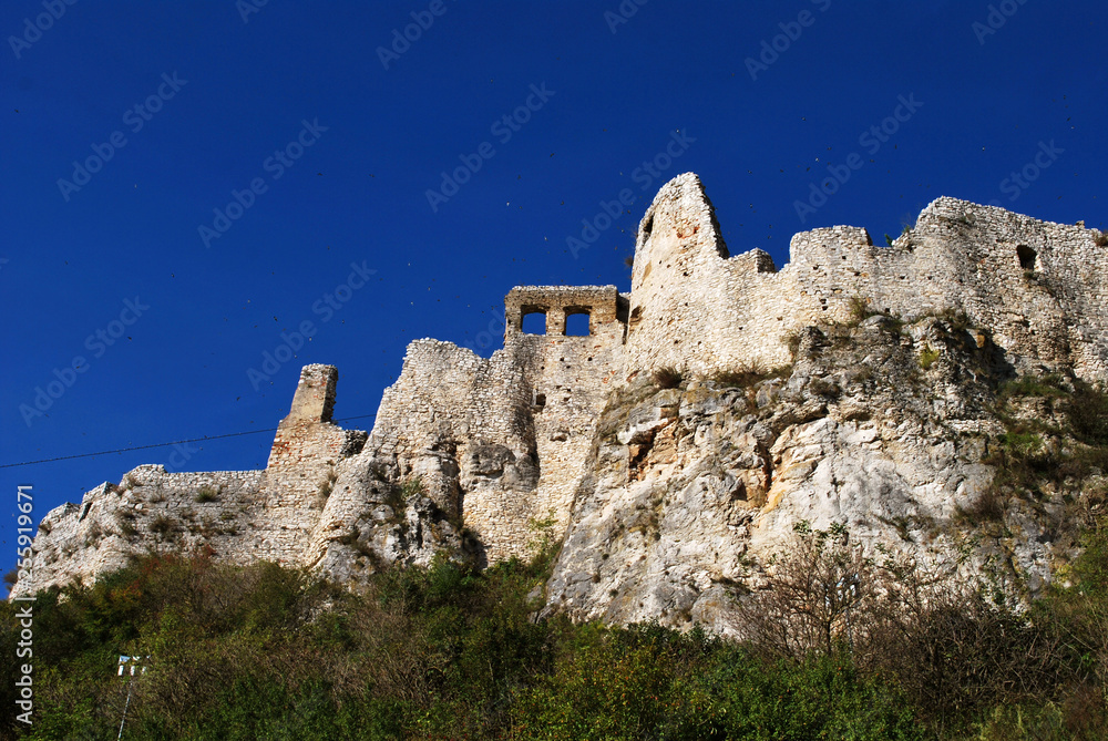 The ruins of the old Spis Castle in Slovakia