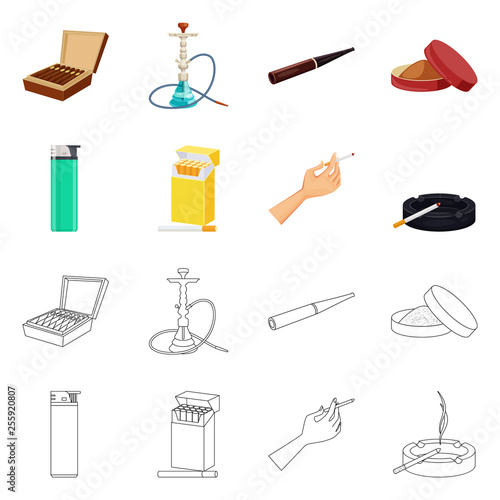 Vector design of refuse and stop symbol. Set of refuse and habit stock symbol for web.