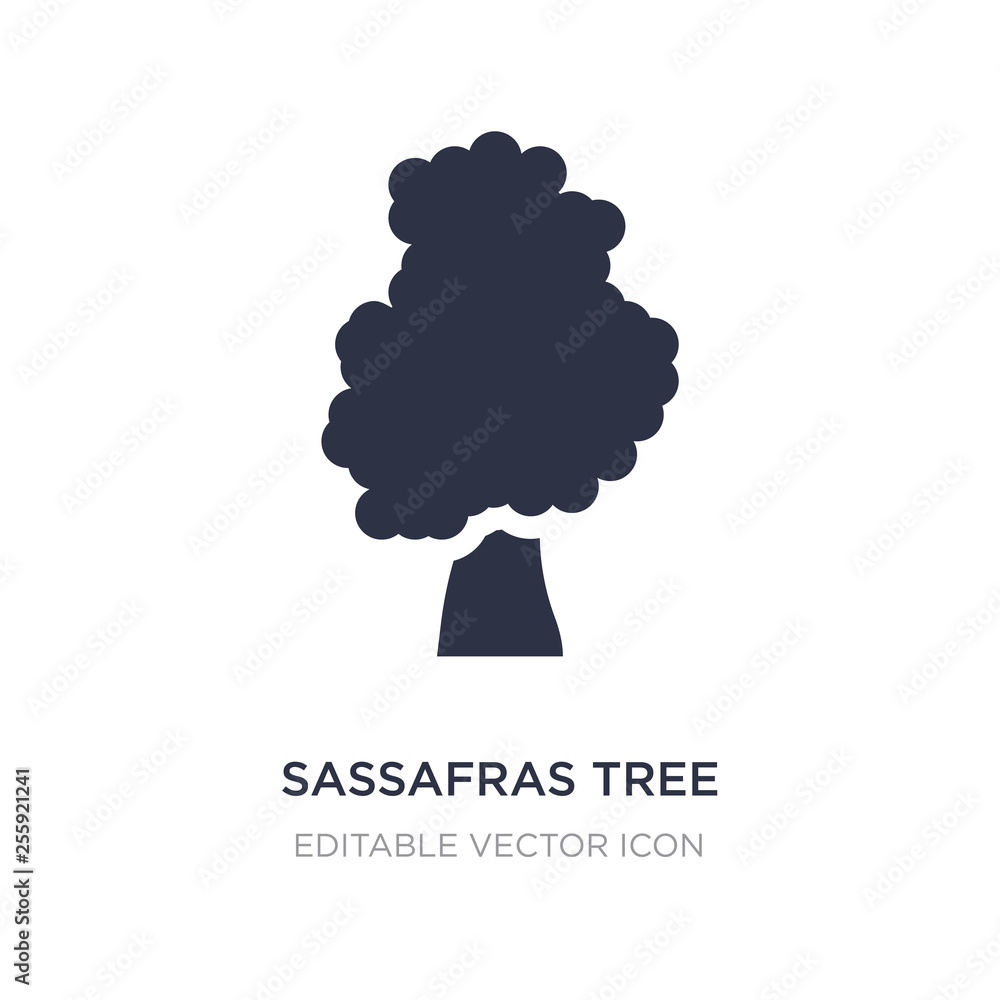 sassafras tree icon on white background. Simple element illustration from Nature concept. sassafras tree icon on white background. Simple element illustration from Nature concept.