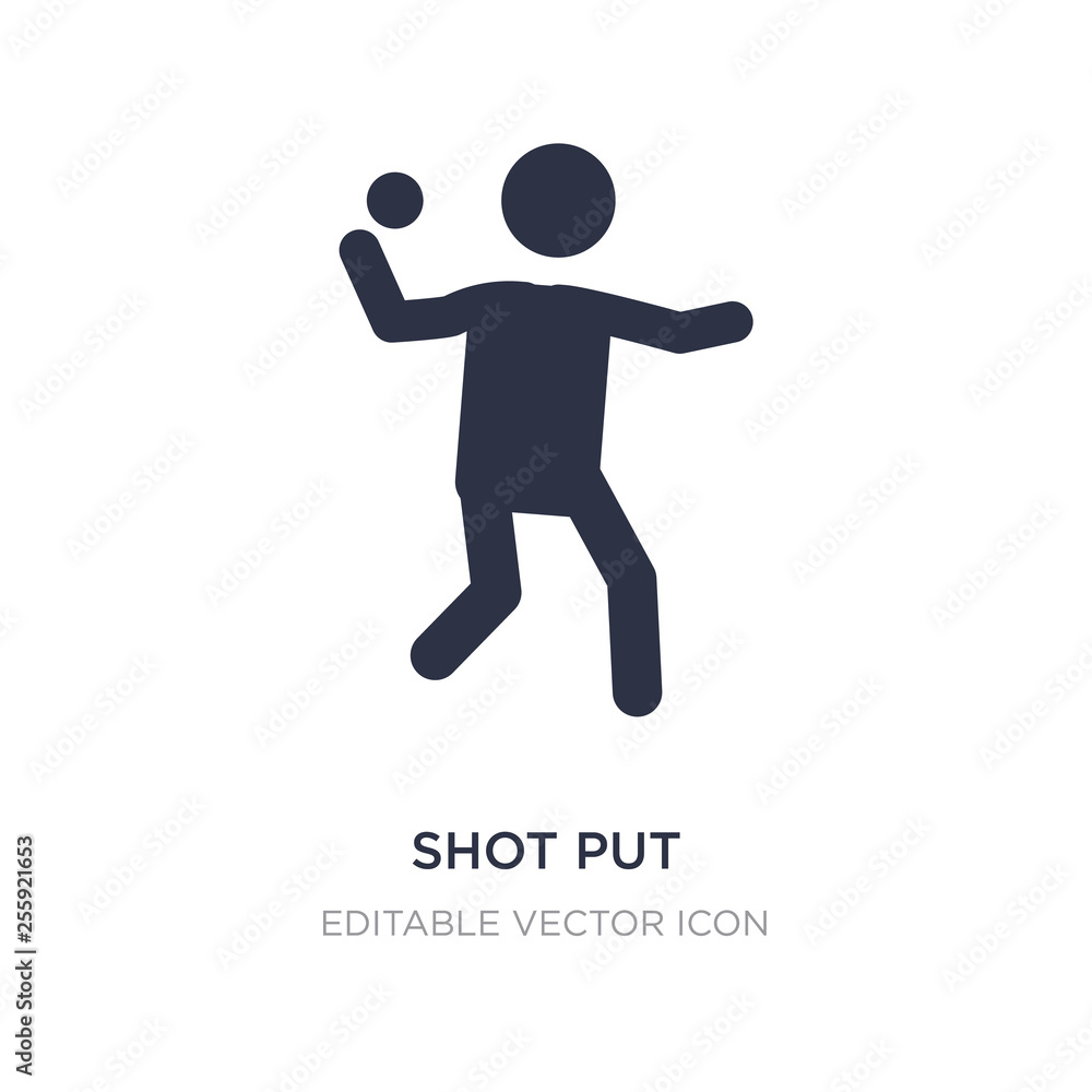 shot put icon on white background. Simple element illustration from People concept. shot put icon on white background. Simple element illustration from People concept.