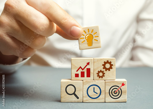 Fotografi Businessman forms a business strategy