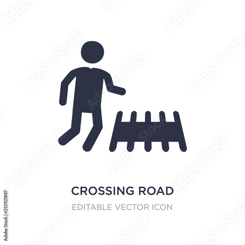 crossing road icon on white background. Simple element illustration from People concept.