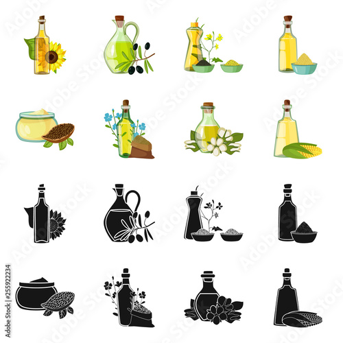Isolated object of healthy  and vegetable  logo. Collection of healthy  and agriculture vector icon for stock.