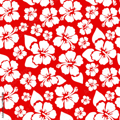 Hibiscus seamless background vector design summer shirt