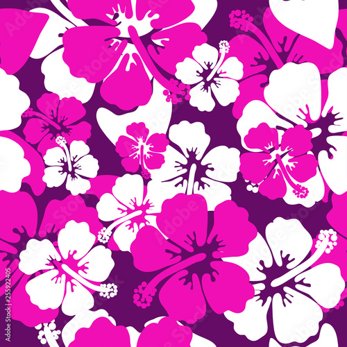 Hibiscus seamless background vector design summer shirt