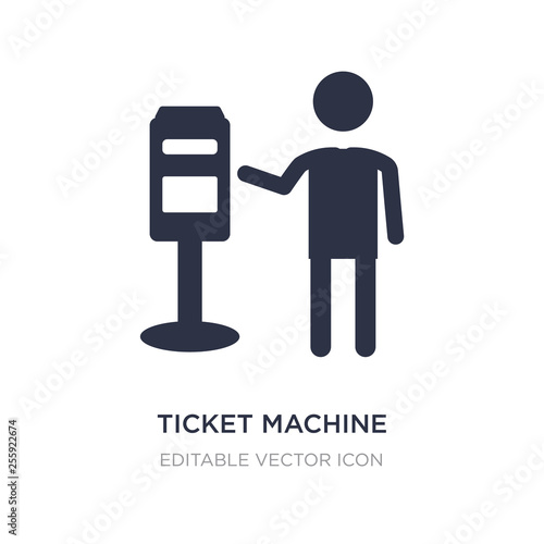 ticket machine icon on white background. Simple element illustration from People concept.