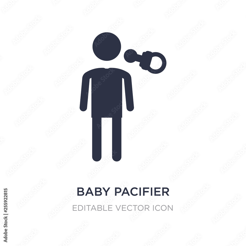 baby pacifier icon on white background. Simple element illustration from People concept.