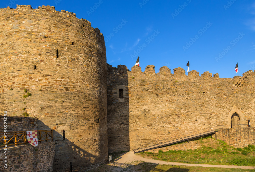 Ponferrada, Spain. Tower and entrance gate of the citadel