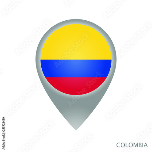 Map pointer with flag of Colombia. Colorful pointer icon for map. Vector Illustration. Free Download Map pointer with flag of Colombia. Colorful pointer icon for map. Vector Illustration. - GFXLoad
