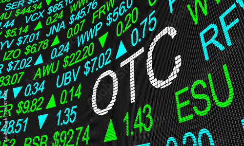 OTC Over the Counter Trading Stock Market 3d Illustration photo