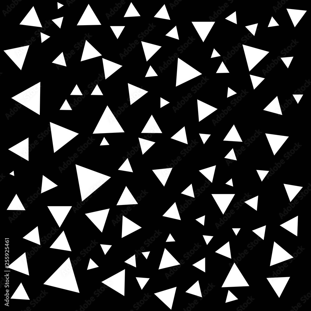 Beautiful abstract black background with white triangles Beautiful abstract black background with white triangles
