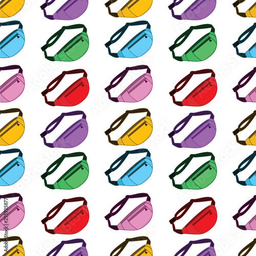 seamless pattern with fanny pack