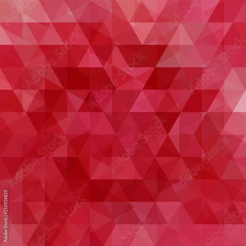 Geometric pattern, triangles vector background in red tone. Illustration pattern