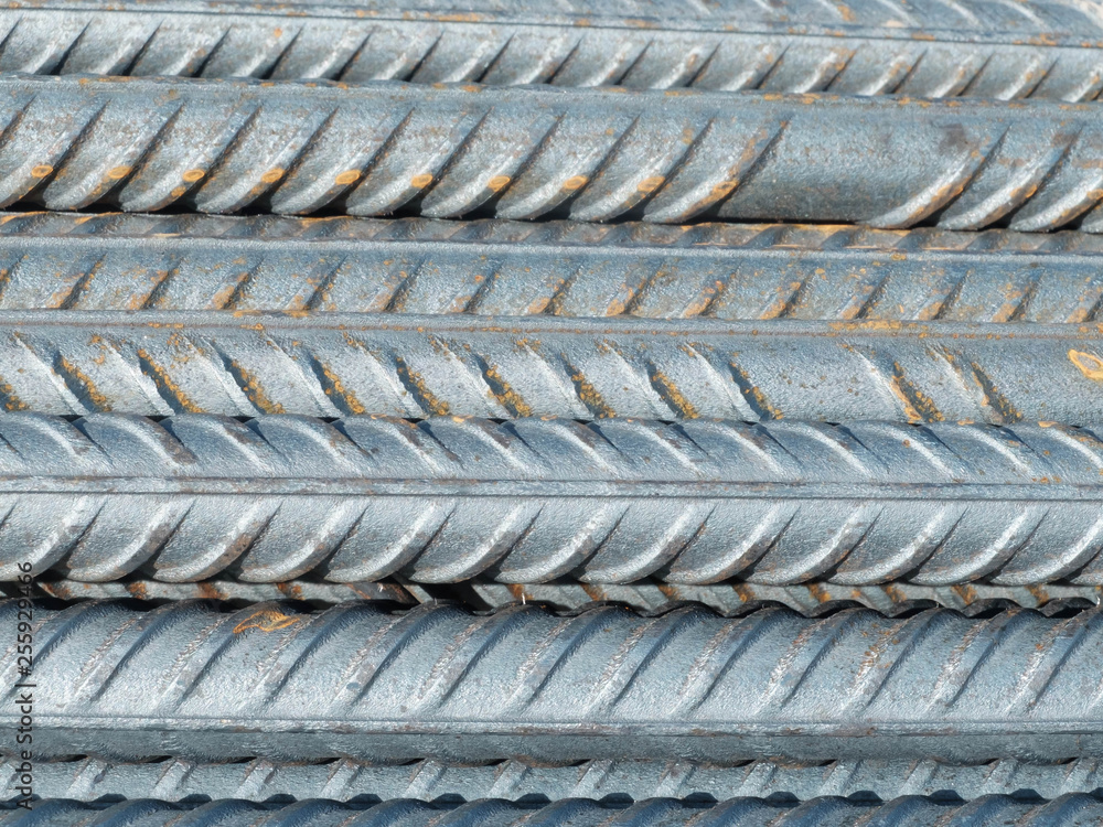 Steel reinforcement bars, industrial background, building armature Steel reinforcement bars, industrial background, building armature