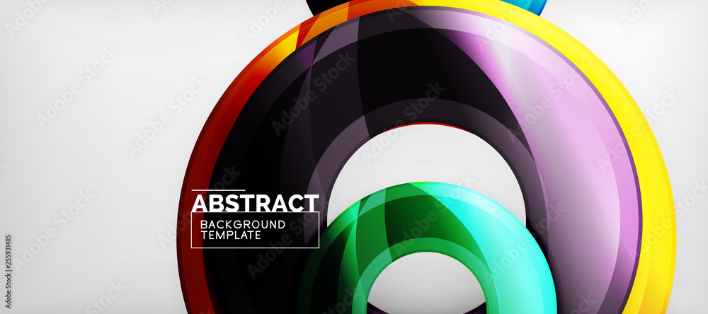 Glossy circles geometric background