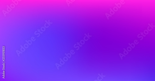 Purple Blue Gradient Vibrant Dreamy Vector Background. Sunrise, Sunset, Sky, Water Color Overlay Neon Design Element. Luxury Trendy Holograph Defocused Texture. Digital Funky Cool Tech Gradient Paper.