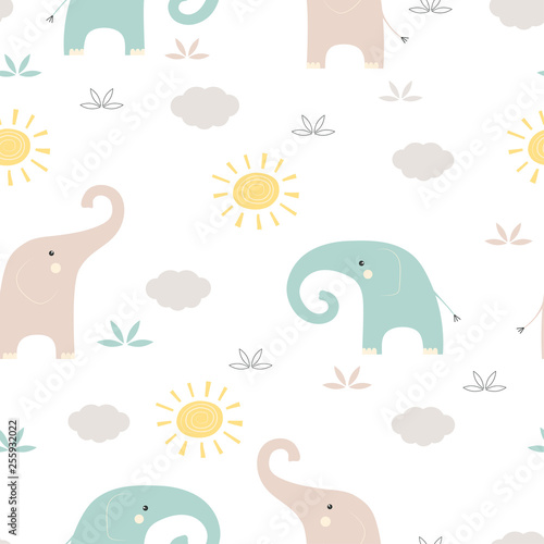 elephant seamless pattern
