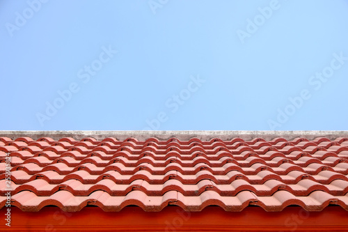 Roof house with tiled roof