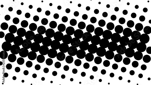 Halftone gradient pattern. Abstract halftone big dots background. Monochrome dots pattern. Pop Art, Comic big dots. Big circles strip. Banner with space. Design for presentation, report, flyer, card