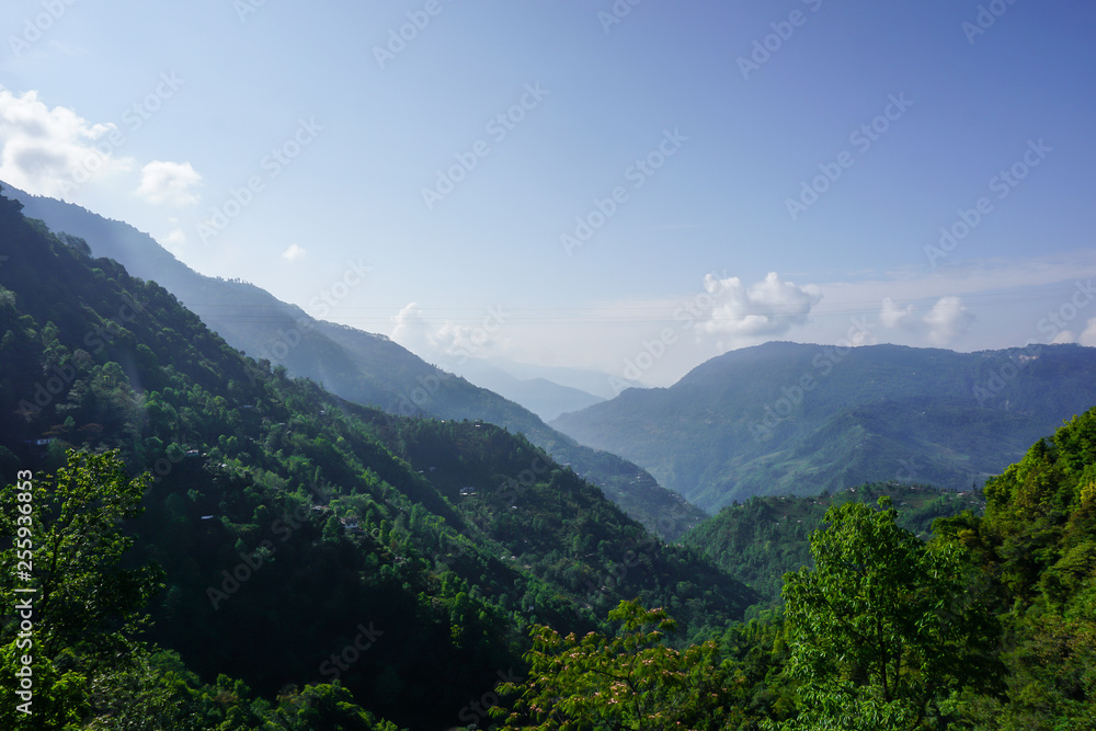 Incredible landscapes in the Himalayan mountains in the state of Sikkim, India Incredible landscapes in the Himalayan mountains in the state of Sikkim, India