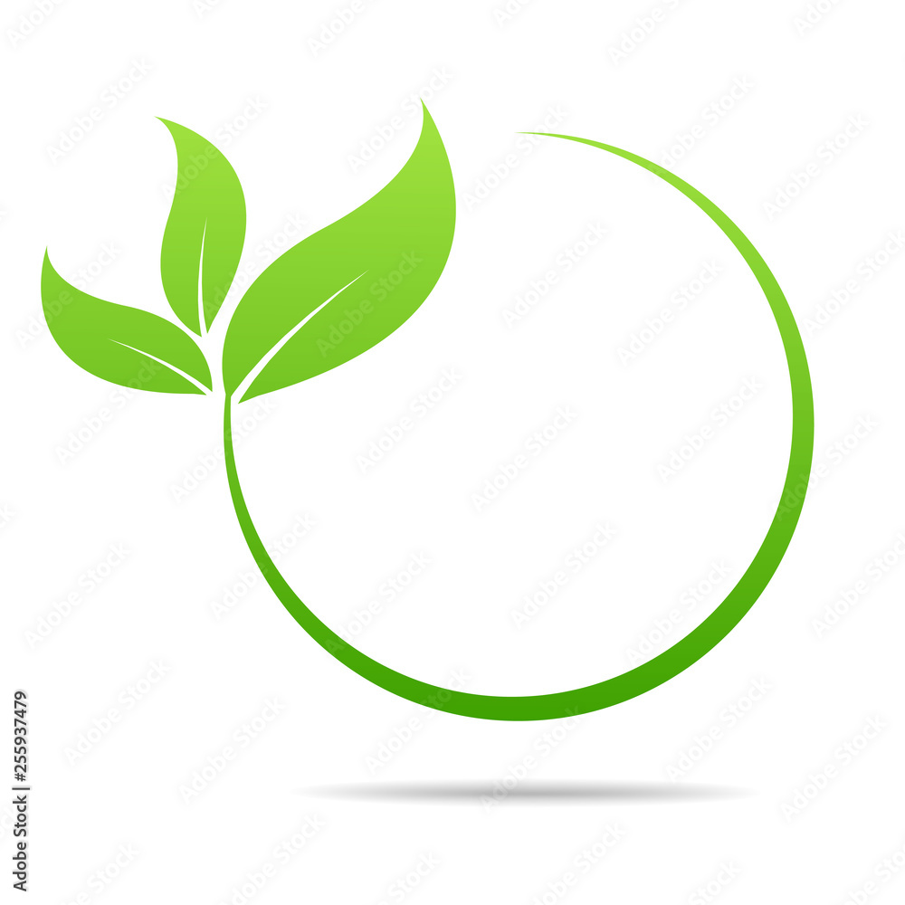 Ecology, organic with leafs Ecology, organic with leafs