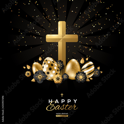 Easter poster with cross