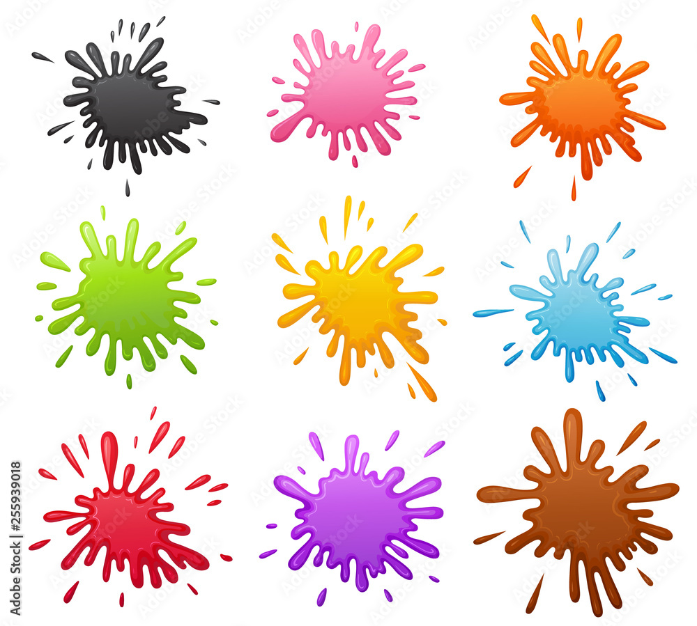 Cartoon blots set Cartoon blots set