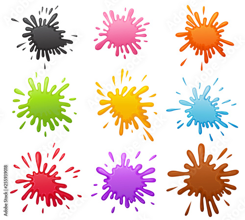 Cartoon blots set