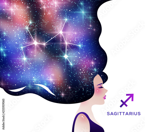 Sagittarius zodiac sign illustration