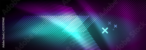 Shiny glowing lights neon color design background