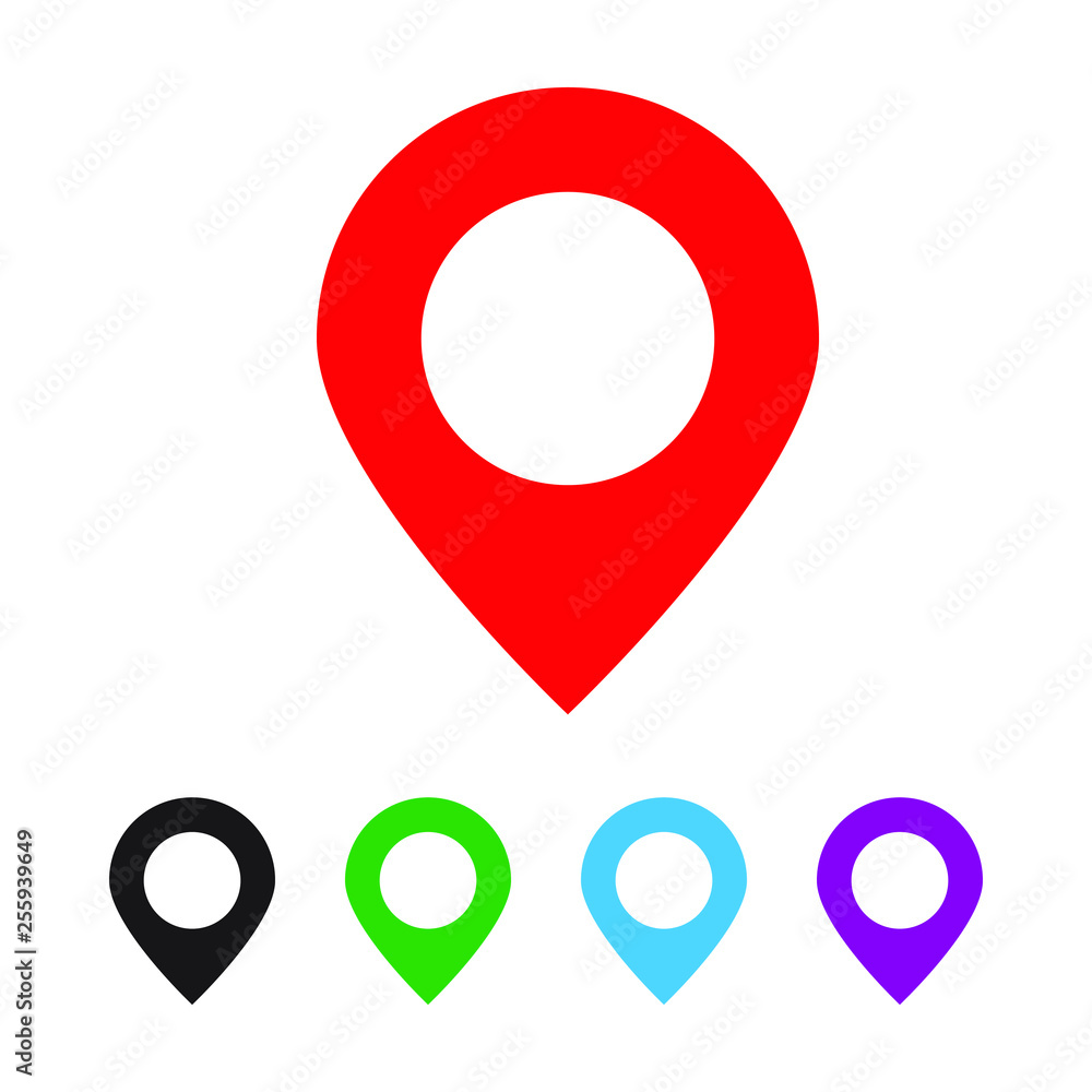 Red maps pin. Location map icon. Location pin. Pin icon vector. Red maps pin. Location map icon. Location pin. Pin icon vector.