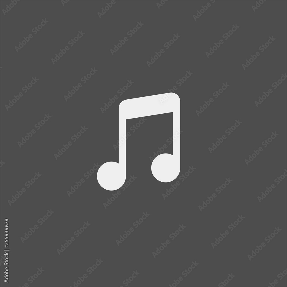 Note flat vector icon. Music flat vector icon Note flat vector icon. Music flat vector icon