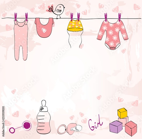 Vector baby shower.