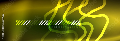 Shiny neon lights background, techno design, modern wallpaper for your project