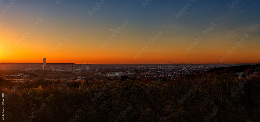 Sunset panorama Bonn