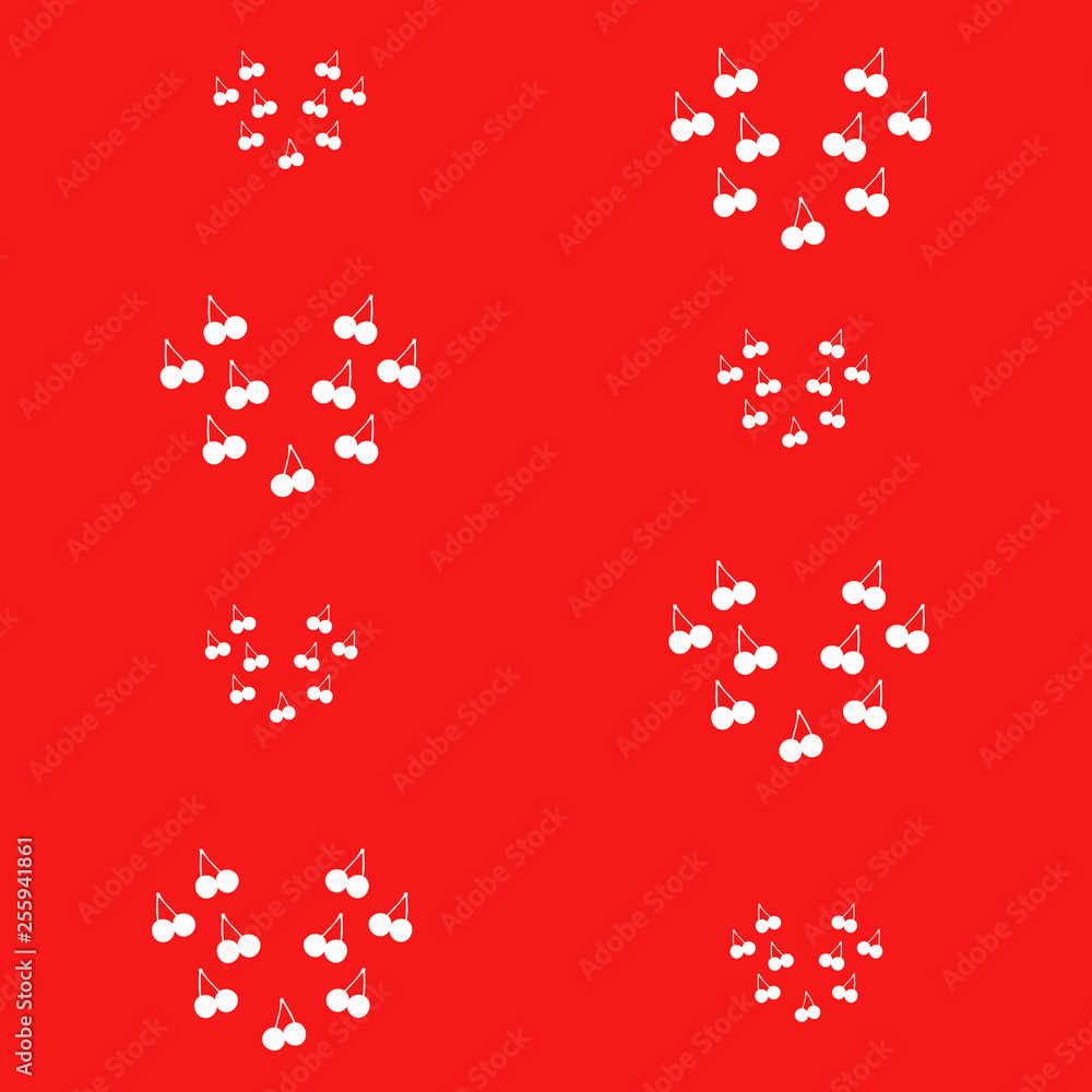 Pattern with cherries. - Illustration. Pattern with cherries. - Illustration.