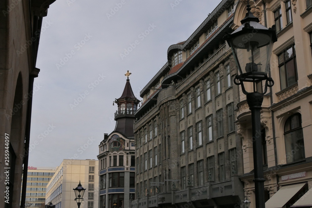 The city centrum of Leipzig, with some historic and old buildings The city centrum of Leipzig, with some historic and old buildings