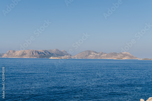 The view of Meis (kastellorizo) island from Kas, Antalya