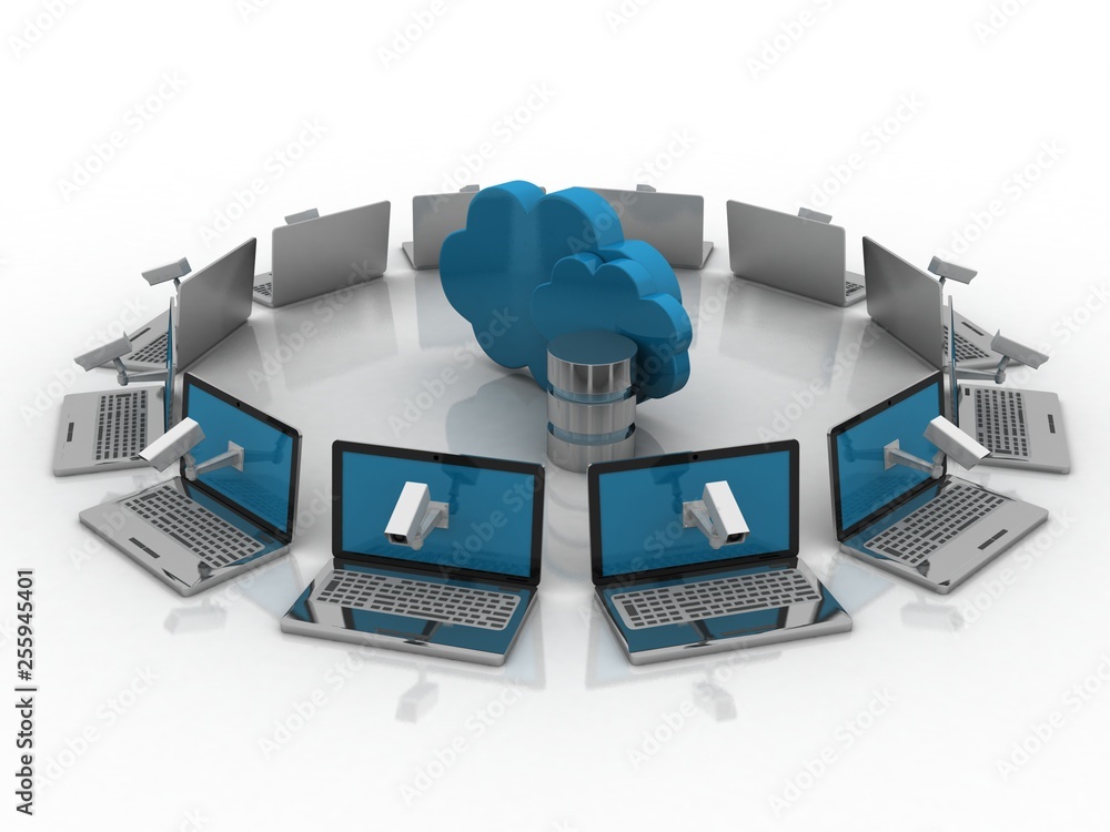 3d rendering Cloud computing 3d rendering Cloud computing