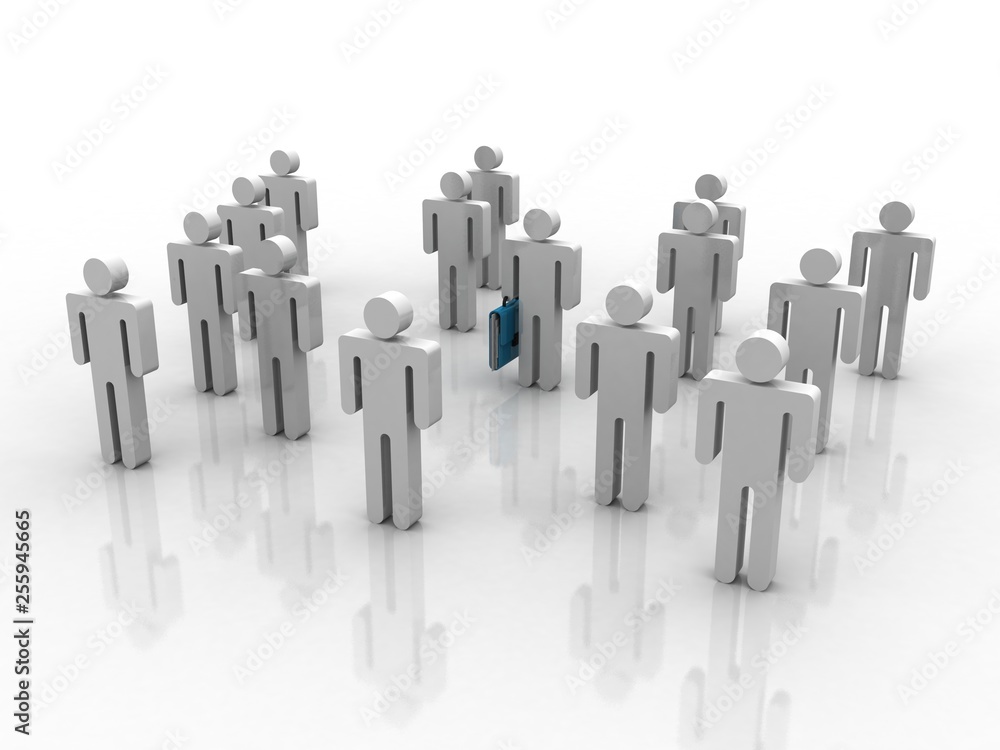 3d illustration Business Network 3d illustration Business Network