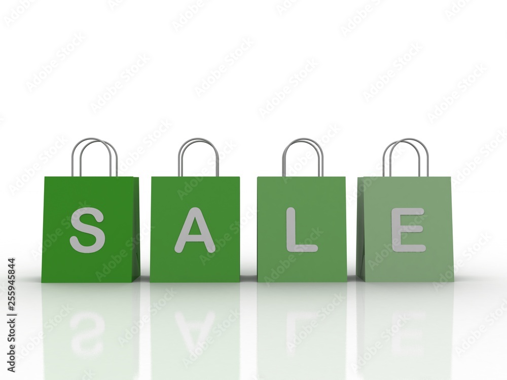 3d rendering e-shopping concept, shopping bag with SOLD text 3d rendering e-shopping concept, shopping bag with SOLD text