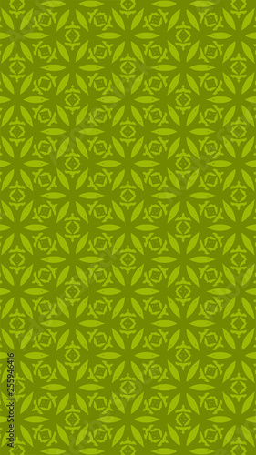 Ornate geometric pattern and two-tone abstract background