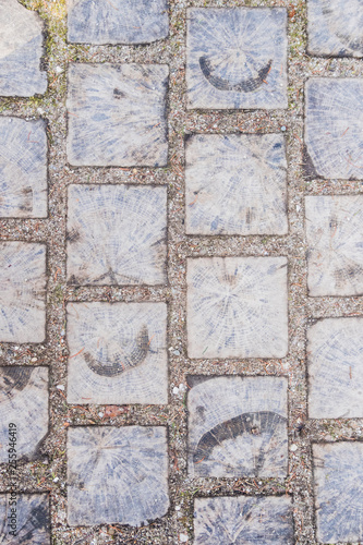 Dark texture of stone floor close up