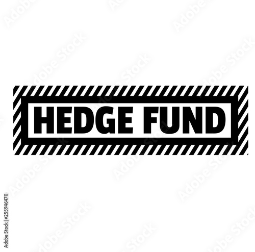 Hedge fund stamp on white