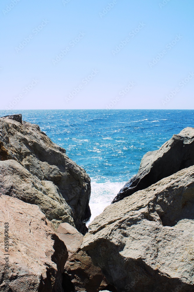 View of the sea from the coast, Crimea
