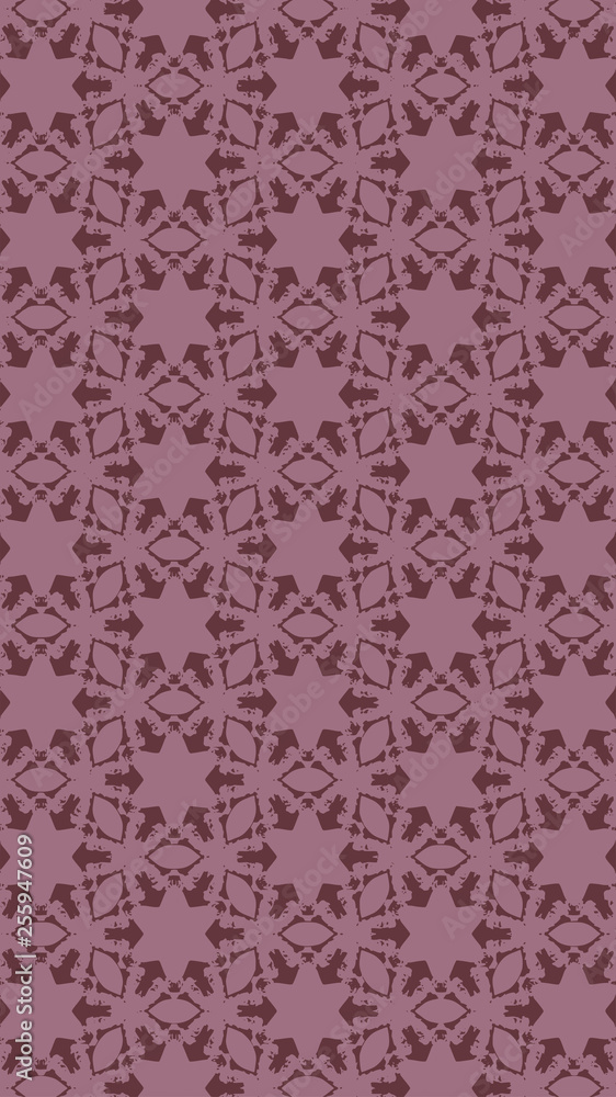 Ornate geometric pattern and two-tone abstract background