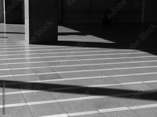 light and shadow on floor