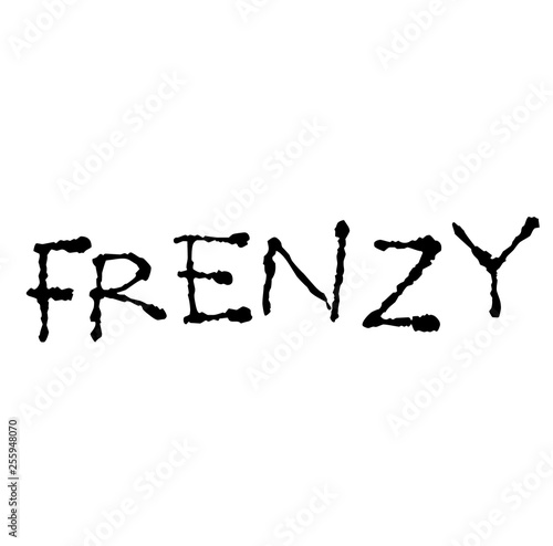 frenzy stamp on white