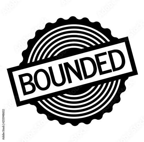 Bounded stamp on white